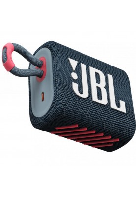 Колонка портативна 1.0 JBL Go 3, Blue/Pink, 4.2 Вт, Bluetooth 5.1, IP67, акумулятор (JBLGO3BLUP)
