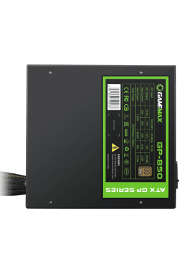 Блок живлення 850 Вт, GameMax GP-850, Black, 80+ Bronze, Active PFC, 14 см, 3xMolex/7xSATA/4x6+2-pin/1x4+4-pin/1x20+4-pin, захист OVP/UVP/SIP/OCP/OLP/OPP/SCP