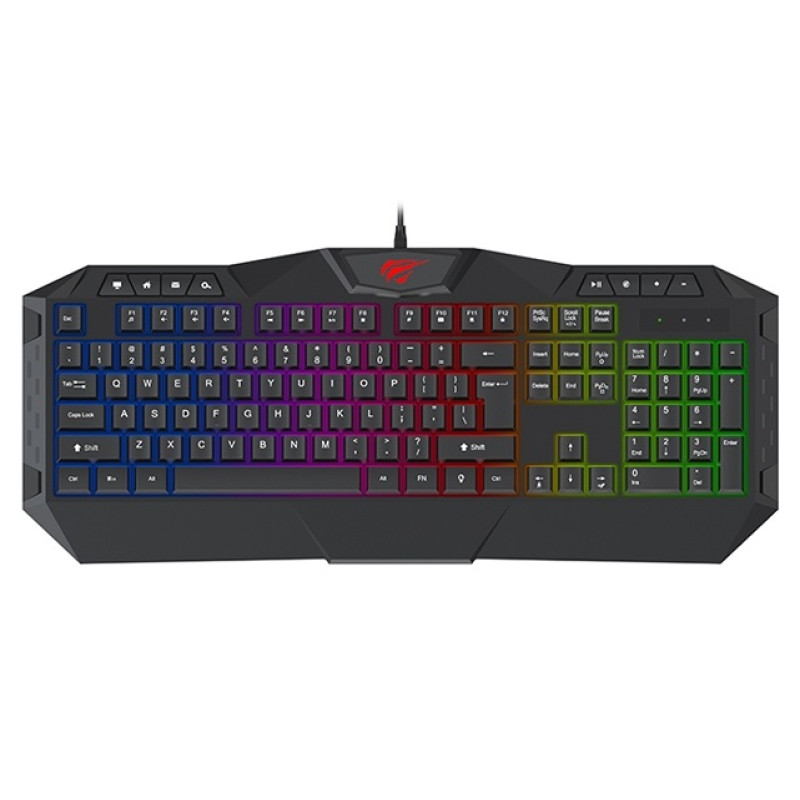 Клавіатура Havit HV-KB510L Black, USB, ігрова, підсвічування (6939119030681)