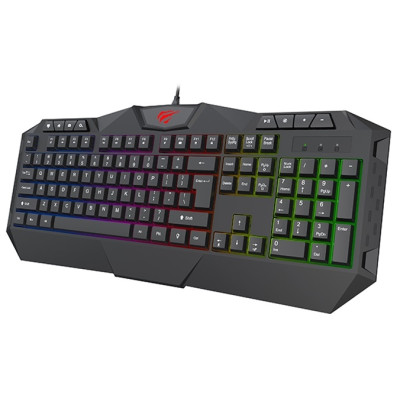 Клавіатура Havit HV-KB510L Black, USB, ігрова, підсвічування (6939119030681)
