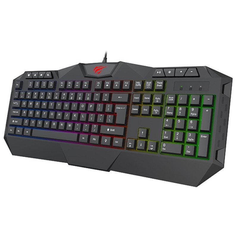 Клавіатура Havit HV-KB510L Black, USB, ігрова, підсвічування (6939119030681)