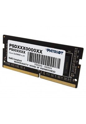 Пам'ять SO-DIMM, DDR4, 8Gb, 3200 MHz, Patriot, 1.2V, CL22 (PSD48G320081S)