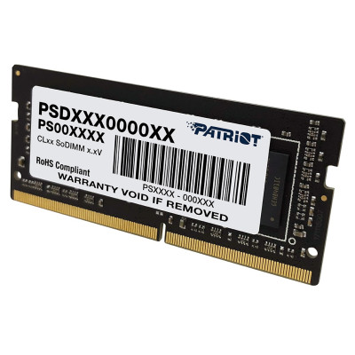 Пам'ять SO-DIMM, DDR4, 8Gb, 3200 MHz, Patriot, 1.2V, CL22 (PSD48G320081S)