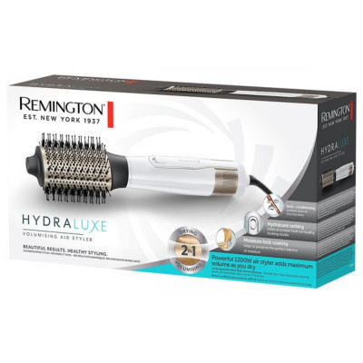Фен-щітка Remington AS8901 HYDRAluxe, White, 1200W, 2 режими, 3 швидкості, холодне обдування, іонізація, захист від перегріву
