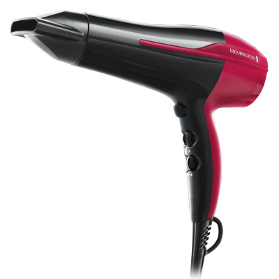Фен Remington D5950, Black/Pink, 2200W, 3 режими, 2 швидкості, іонізація, холодне обдування