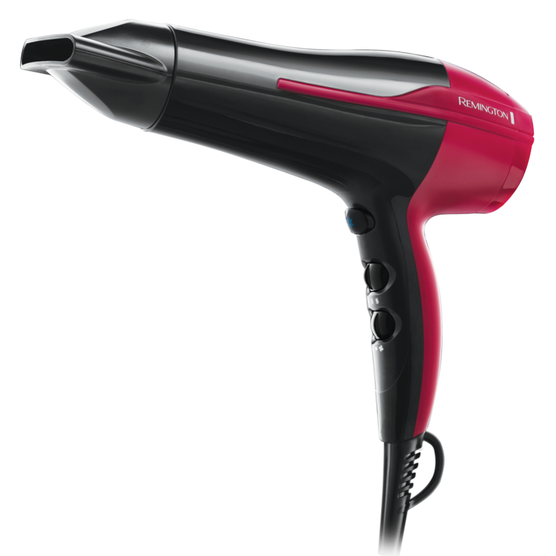 Фен Remington D5950, Black/Pink, 2200W, 3 режими, 2 швидкості, іонізація, холодне обдування