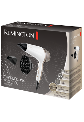 Фен Remington D5720, White, 2400W, 3 режими, 2 швидкості, іонізація, холодне обдування