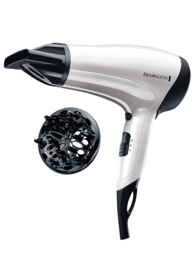 Фен Remington D3015, White/Black, 2000W, 3 режими, 2 швидкості, подача холодного повітря