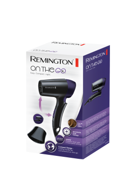 Фен Remington D2400, Black, 1400W, 2 режими, 2 швидкості