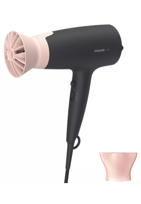 Фен Philips ThermoProtect BHD350/10, Black/Pink, 2100W, 6 режими, 6 швидкості, іонізація, подача холодного повітря, автовідключення