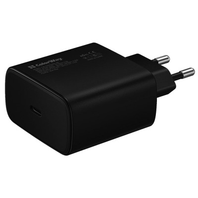 Мережевий зарядний пристрій ColorWay, Black, 1xUSB-C, 3A, 45W (CW-CHS034PD-BK)