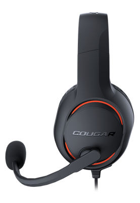 Навушники Cougar HX330, Black/Orange, 3.5 мм, накладні, динаміки 50 мм, мікрофон, 113 дБ, 32 Ом, 2 м