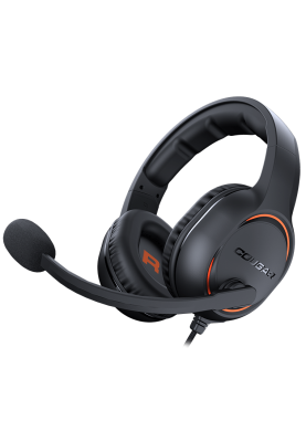 Навушники Cougar HX330, Black/Orange, 3.5 мм, накладні, динаміки 50 мм, мікрофон, 113 дБ, 32 Ом, 2 м
