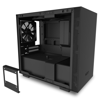 Корпус NZXT H210 Matte Black, Mini Tower, без БЖ, для Mini ITX, 1xUSB 3.2, Type-C, 2х120 мм Fan, 372x210x349 мм, 5.9 кг, бічна панель із загартованого скла (CA-H210B-B1)
