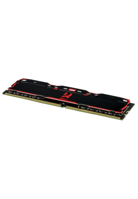 Пам'ять 16Gb DDR4, 3200 MHz, Goodram IRDM X, Black, 16-18-18, 1.35V, з радіатором (IR-X3200D464L16A/16G)