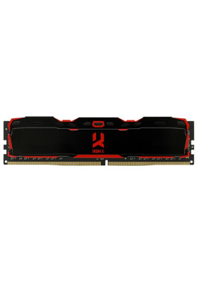 Пам'ять 8Gb DDR4, 3200 MHz, Goodram IRDM X, Black, 16-18-18, 1.35V, з радіатором (IR-X3200D464L16SA/8G)