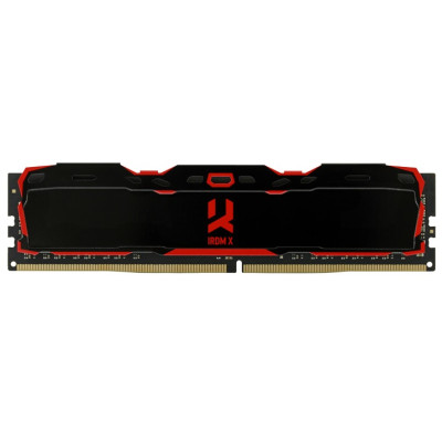 Пам'ять 8Gb DDR4, 3200 MHz, Goodram IRDM X, Black, 16-18-18, 1.35V, з радіатором (IR-X3200D464L16SA/8G)