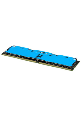 Пам'ять 8Gb DDR4, 3200 MHz, Goodram IRDM X, Blue, 16-18-18, 1.35V, з радіатором (IR-XB3200D464L16SA/8G)