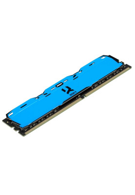 Пам'ять 8Gb DDR4, 3200 MHz, Goodram IRDM X, Blue, 16-18-18, 1.35V, з радіатором (IR-XB3200D464L16SA/8G)