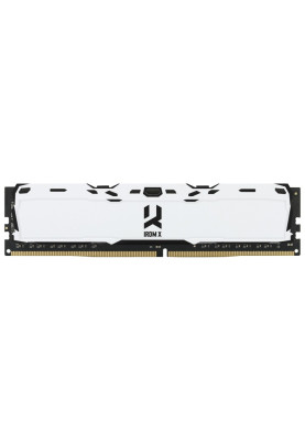 Пам'ять 8Gb DDR4, 3200 MHz, Goodram IRDM X, White, 16-18-18, 1.35V, з радіатором (IR-XW3200D464L16SA/8G)