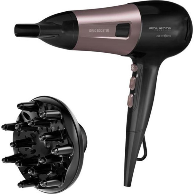 Фен Rowenta CV5940F0, Black, 2400 Вт, 3 режими, 2 швидкості, іонізація, холодне обдування