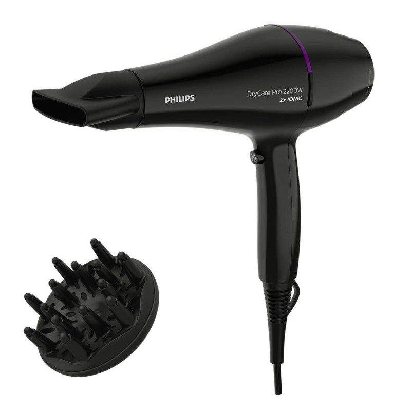 Фен Philips BHD274/00, Black, 2200W, Налаштування тепла/швидкості 6, подача холодного повітря, іонізація