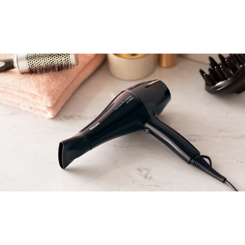 Фен Philips BHD274/00, Black, 2200W, Налаштування тепла/швидкості 6, подача холодного повітря, іонізація