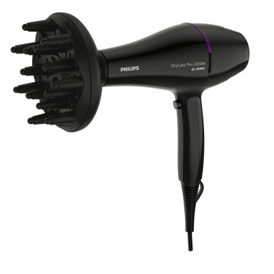 Фен Philips BHD274/00, Black, 2200W, Налаштування тепла/швидкості 6, подача холодного повітря, іонізація