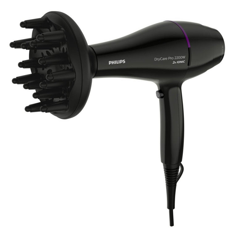 Фен Philips BHD274/00, Black, 2200W, Налаштування тепла/швидкості 6, подача холодного повітря, іонізація