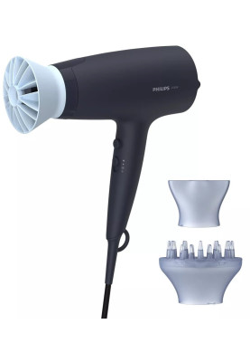 Фен Philips BHD360/20, Blue, 2100W, 6 швидкостей, 6 режимів, іонізація, діфузор, концентратор, насадка ThermoProtect