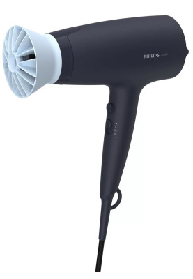 Фен Philips BHD360/20, Blue, 2100W, 6 швидкостей, 6 режимів, іонізація, діфузор, концентратор, насадка ThermoProtect