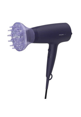 Фен Philips BHD360/20, Blue, 2100W, 6 швидкостей, 6 режимів, іонізація, діфузор, концентратор, насадка ThermoProtect