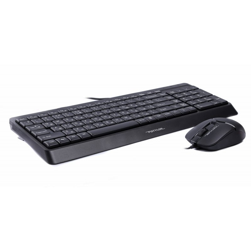 Комплект A4Tech Fstyler Sleek Multimedia Comfort F1512, Black, клавіатура+миша, USB