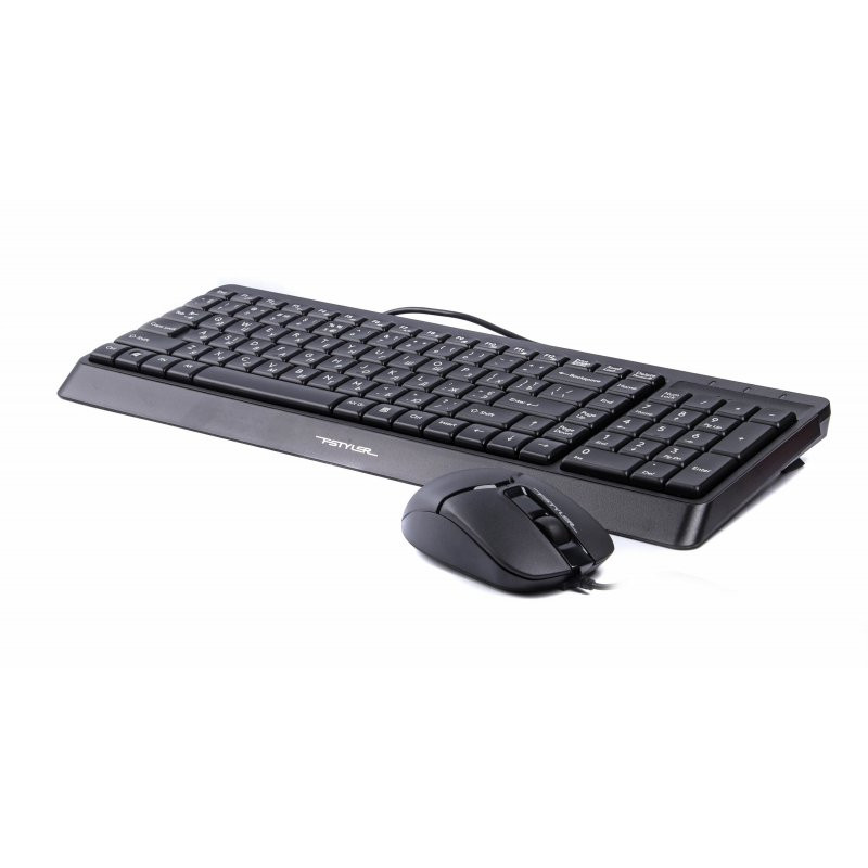 Комплект A4Tech Fstyler Sleek Multimedia Comfort F1512, Black, клавіатура+миша, USB