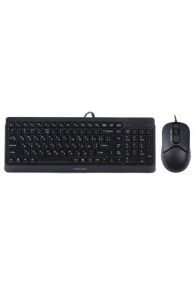 Комплект A4Tech Fstyler Sleek Multimedia Comfort F1512, Black, клавіатура+миша, USB