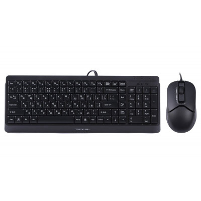 Комплект A4Tech Fstyler Sleek Multimedia Comfort F1512, Black, клавіатура+миша, USB