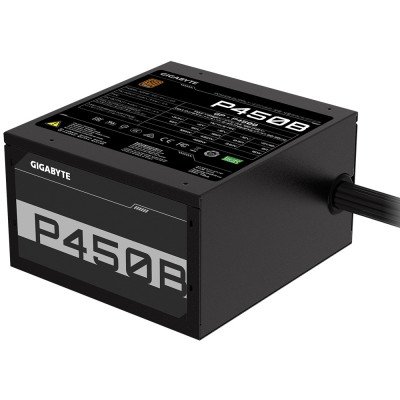 Блок живлення 450 Вт, Gigabyte P450B, Black, 80+ Bronze, Active PFC, 12 см, захист OPP/UVP/OVP/SCP/OCP (GP-P450B)
