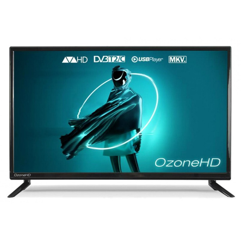 Телевізор 24" OzoneHD 24HN82T2, 1366x768, 60 Гц, DVB-T2/С, HDMI/VGA, 2xUSB, VESA 100x50