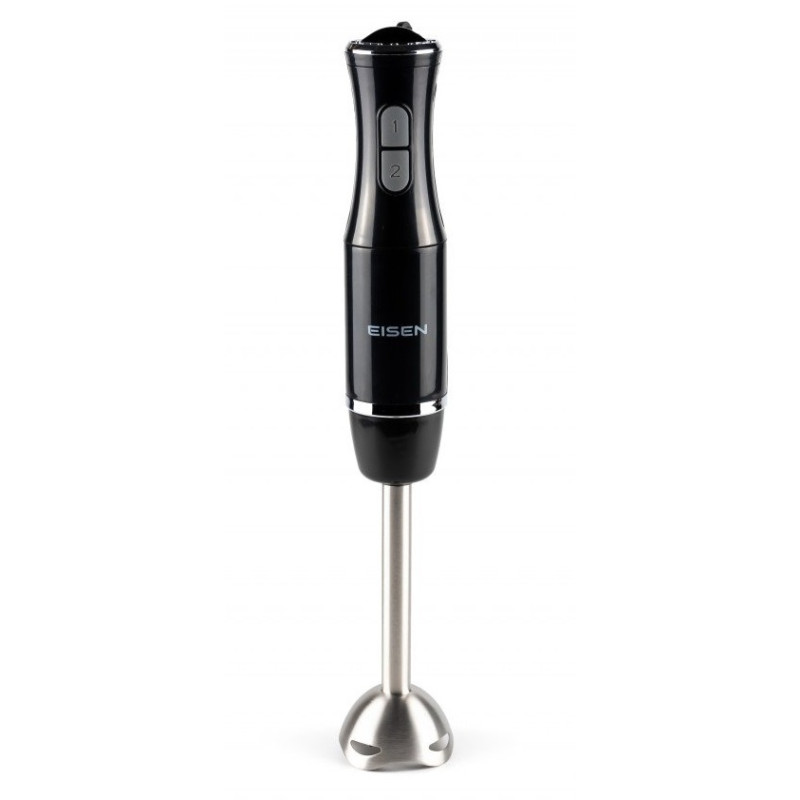 Блендер Eisen EBSS-600SW, Black, 600W, занурювальний, 2 швидкості, турборежим, стакан 600мл, подрібнювач 500мл, вінчик, гак для замішування тіста