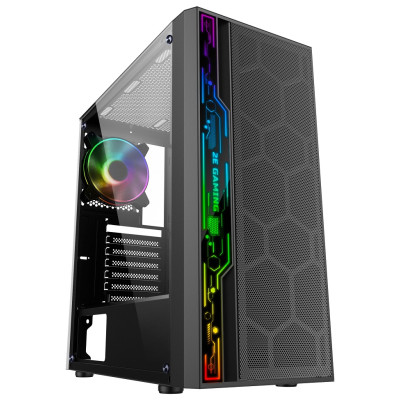 Корпус 2E Gaming SPERO (G2052), Black, без БЖ, Mid Tower, для ATX / Micro ATX / mini-ITX, 1x120 ARGB Fan, бічна панель із загартованого скла (2E-G2052)