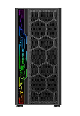 Корпус 2E Gaming SPERO (G2052), Black, без БЖ, Mid Tower, для ATX / Micro ATX / mini-ITX, 1x120 ARGB Fan, бічна панель із загартованого скла (2E-G2052)