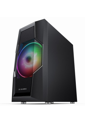 Корпус 2E Gaming TURBO (G2057B) Black, без БЖ, Mid Tower, для ATX / Micro ATX / Mini ITX, 2xUSB 2.0, 1xUSB 3.0, 1x200 ARGB Fan, 3x120 ARGB Fan, бічна панель із загартованого скла (2E-G2057B)