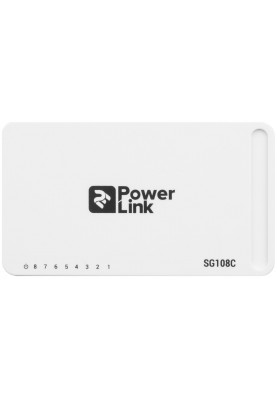 Комутатор 2E PowerLink SG108C, White, некерований, 8x10/100/1000BaseT