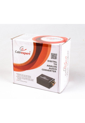 Адаптер Cablexpert, 1х RCA (коаксіальний), 1х Toslink на 2х RCA аудіо (L/R) Black (DSC-OPT-RCA-001)