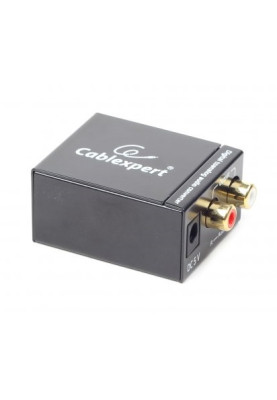 Адаптер Cablexpert, 1х RCA (коаксіальний), 1х Toslink на 2х RCA аудіо (L/R) Black (DSC-OPT-RCA-001)