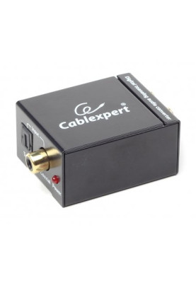 Адаптер Cablexpert, 1х RCA (коаксіальний), 1х Toslink на 2х RCA аудіо (L/R) Black (DSC-OPT-RCA-001)