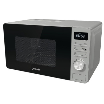 Мікрохвильова піч Gorenje MO20A3X, Grey, 800W, 20 л, 5 рівнів потужності, керування електромеханічне, 11 програм приготування