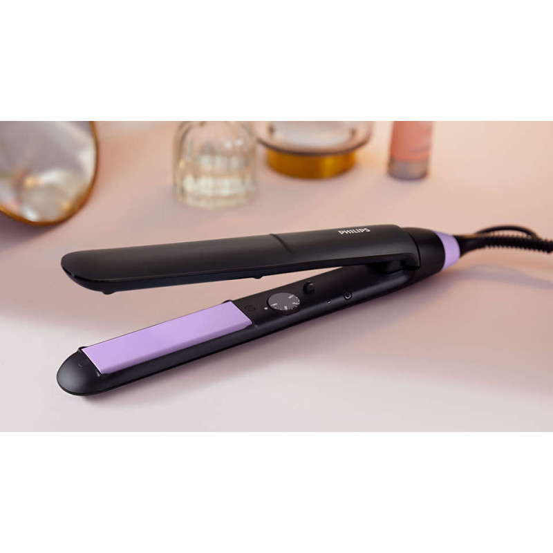 Випрямляч (Праска) для волосся Philips StraightCare Essential BHS377/00, Black, температура нагрівання 160/230°C, температурні режими 10, автоматичне вимкнення, блокування кнопок, термостат, технологія ThermoProtect