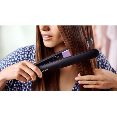 Випрямляч (Праска) для волосся Philips StraightCare Essential BHS377/00, Black, температура нагрівання 160/230°C, температурні режими 10, автоматичне вимкнення, блокування кнопок, термостат, технологія ThermoProtect
