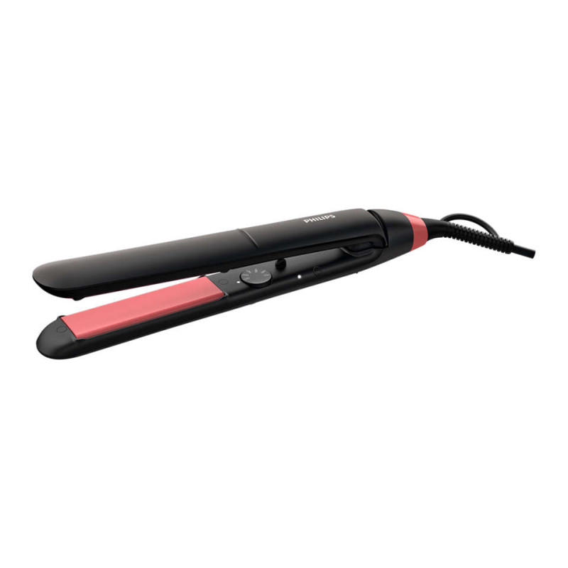 Випрямляч (Праска) для волосся Philips StraightCare Essential BHS376/00, Black/Pink, температура нагрівання 160/230°C, температурні режими 6, автоматичне вимкнення, блокування кнопок, термостат, технологія ThermoProtect